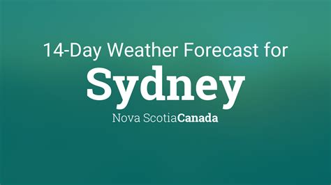 weather forecast sydney nova scotia|environment canada weather sydney ns 14 day.